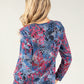 Floral Detail Lux Touch Pullover Knit