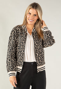 Leopard Print Bomber Jacket