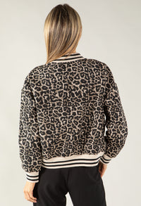 Leopard Print Bomber Jacket