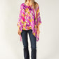 Colour Splash Waterfall Silk Top