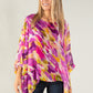 Colour Splash Waterfall Silk Top