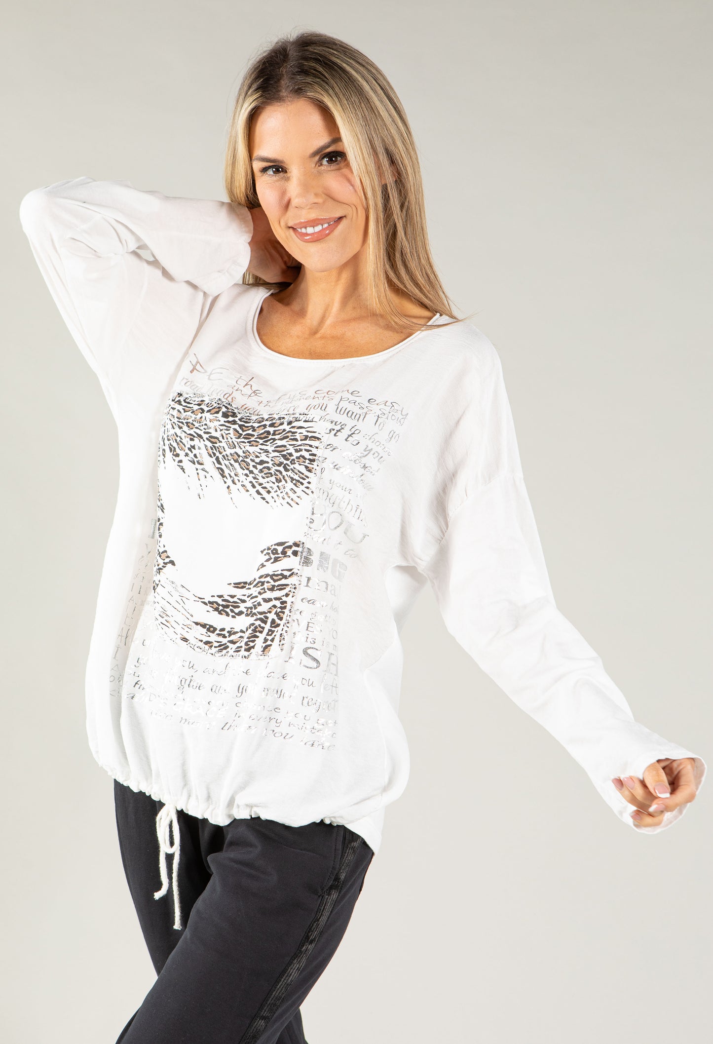 Graphic Front Relaxed Fit Top