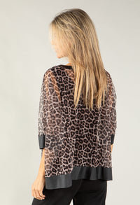 Leopard Print Mesh Top