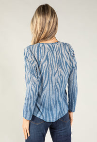 Soft Touch Zebra Print Knit Pullover