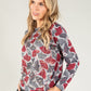 Poesy Print Soft Knit Pullover