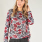 Poesy Print Soft Knit Pullover