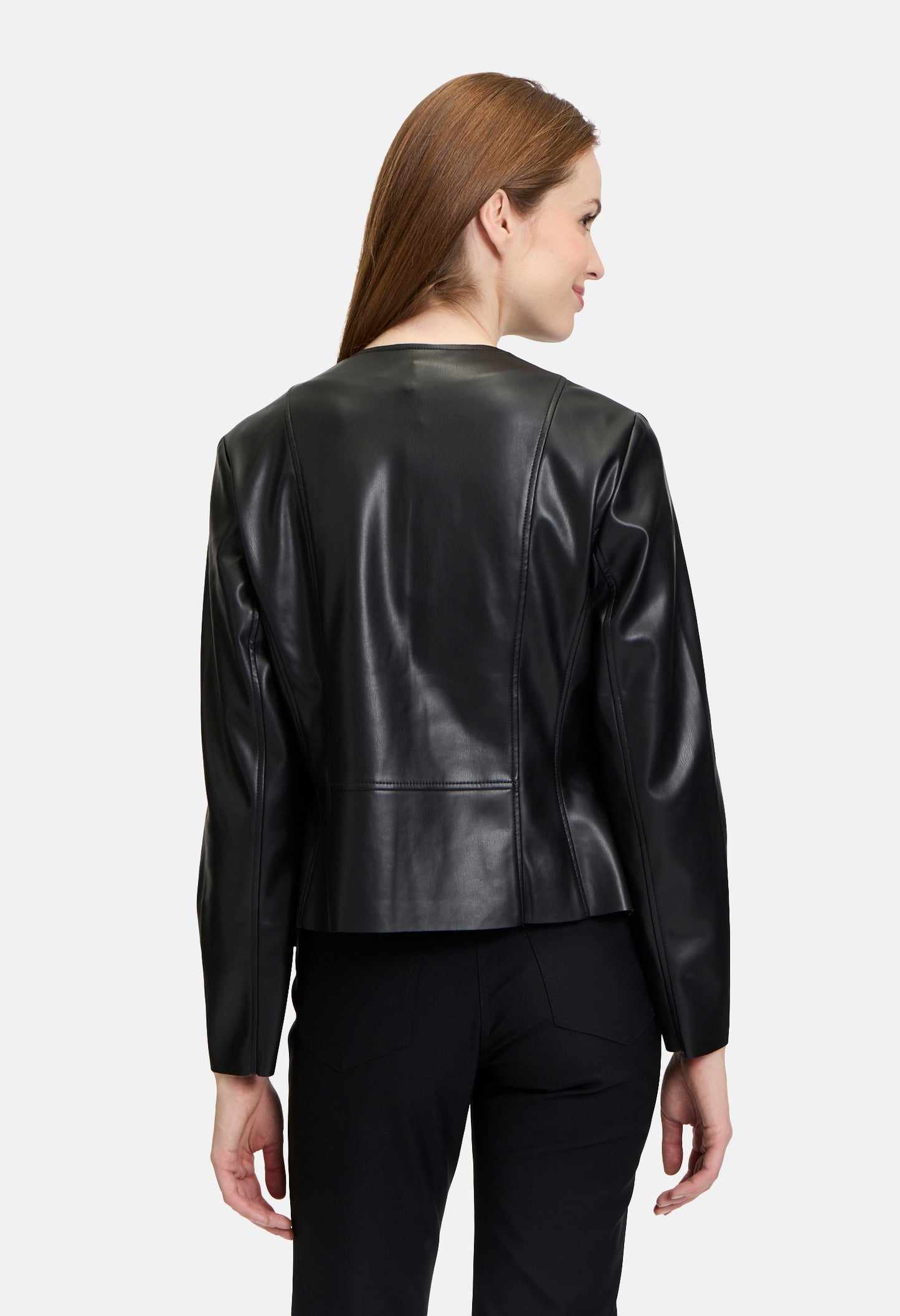 Leather Style Blazer Jacket