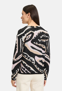 Animal Print Knit Pullover