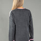 Super Soft Pink Trim Fine Knit Pullover