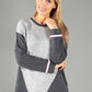 Super Soft Pink Trim Fine Knit Pullover