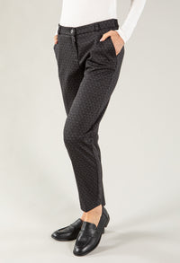 Maron Patterned Pull On Trouser Regular Leg