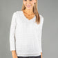 Textured V Neckline Top