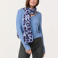 Pleated Leo Print Scarf