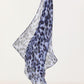 Pleated Leo Print Scarf