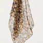 Pleated Leo Print Scarf