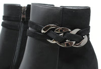 Leather Chain Detail Boot