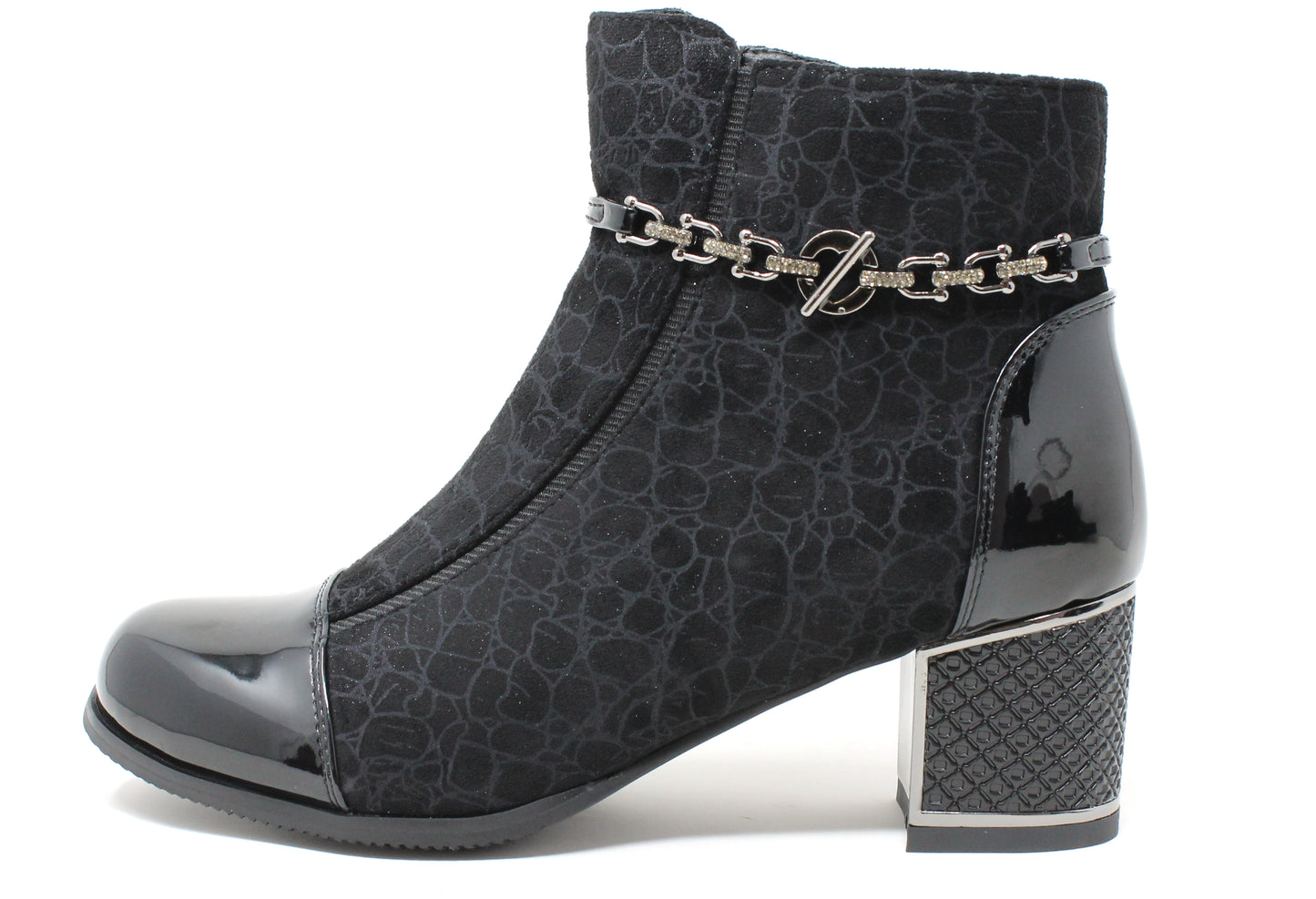 Chain Detail Printed Boot