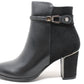 Leather Block Heel Boot