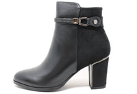 Leather Block Heel Boot