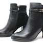 Leather Block Heel Boot