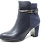 Leather Block Heel Boot