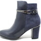 Leather Block Heel Boot