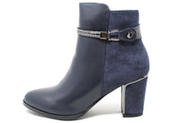 Leather Block Heel Boot