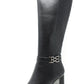 Quilted Detail Knee High Boots