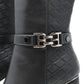 Quilted Detail Knee High Boots