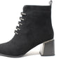 Diamante Tie Detail Suede Boot