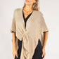 Lurex Tie Front Shawl