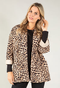 Quilted Leopard Print Jacket