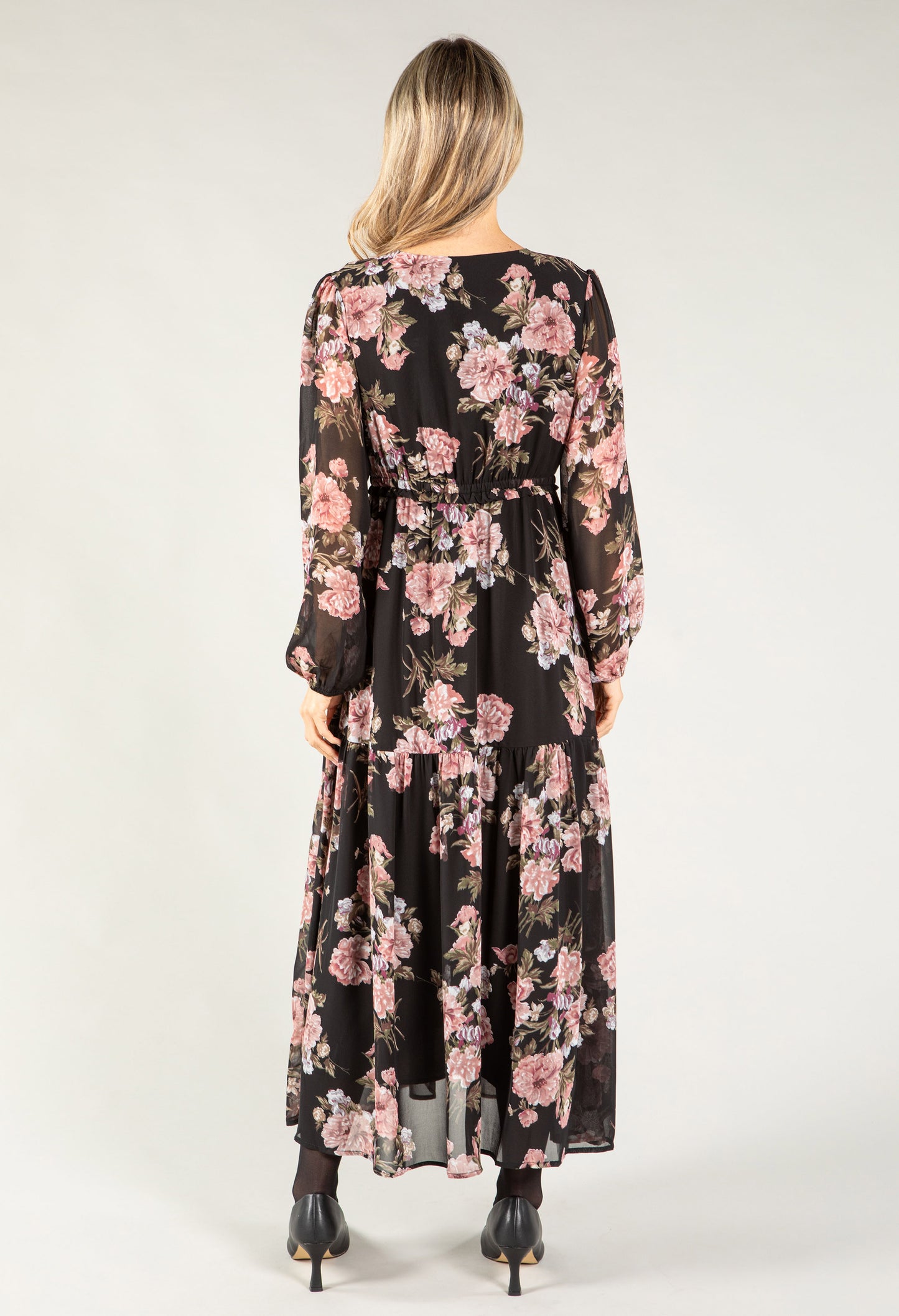 Floral Drawstring Waist Dress