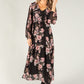 Floral Drawstring Waist Dress