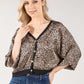 Leopard Print Silk Cardigan