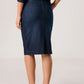 Denim pencil skirt