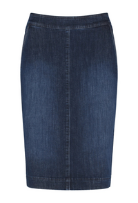 Denim pencil skirt