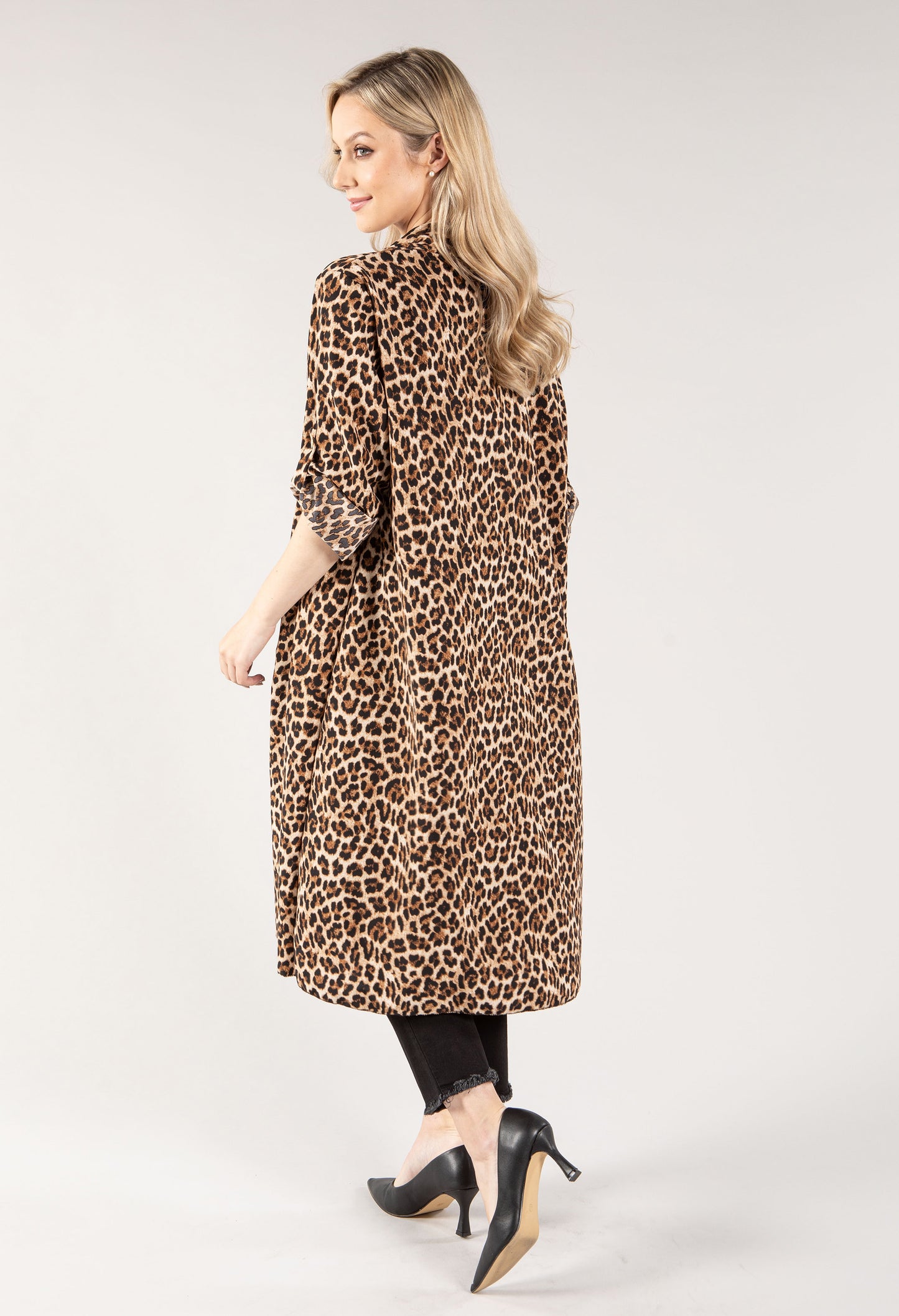 Longline Leo Print Overshirt