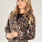 Boucle Leo Print Biker Jacket