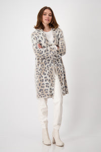 Longline Leopard Print Cardigan