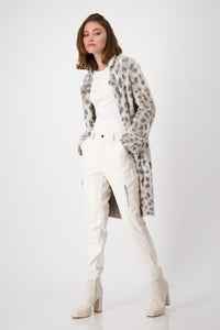 Longline Leopard Print Cardigan