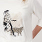 Graphic Rhinestone Detail Top