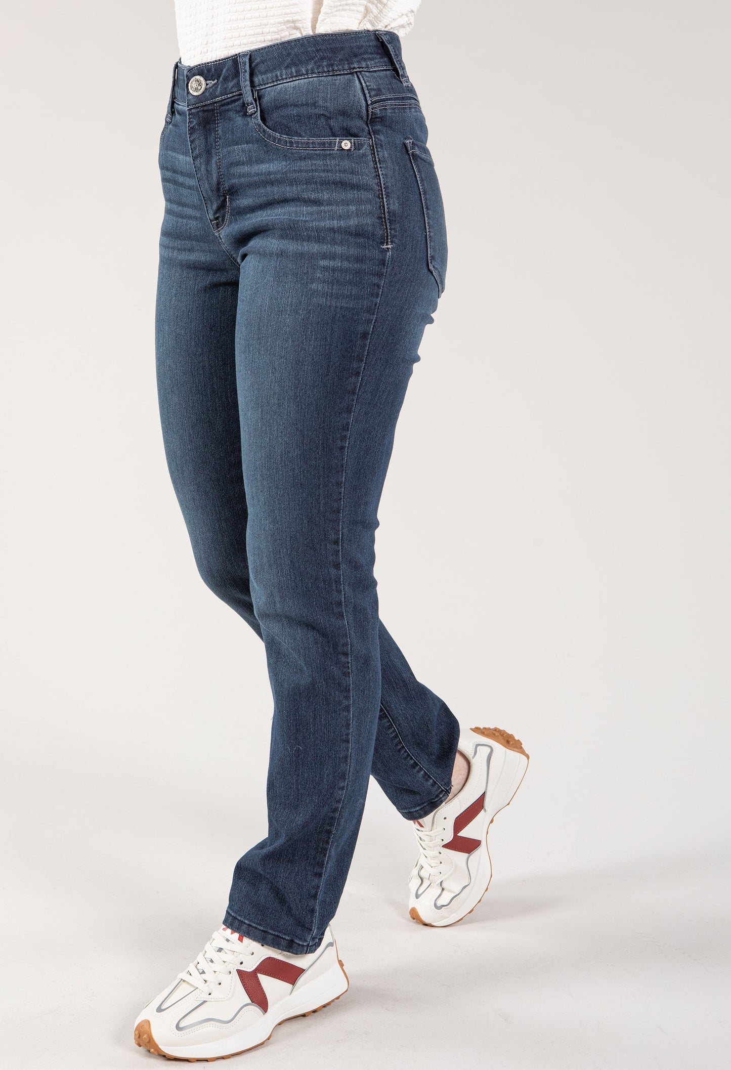 "Ab"solution® Indigo High Rise Straight Leg Jeans