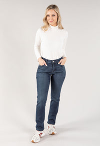 "Ab"solution® Indigo High Rise Straight Leg Jeans