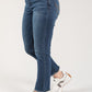 "Ab"solution High Rise Cascading Embroidered "D" Slim Straight Jean