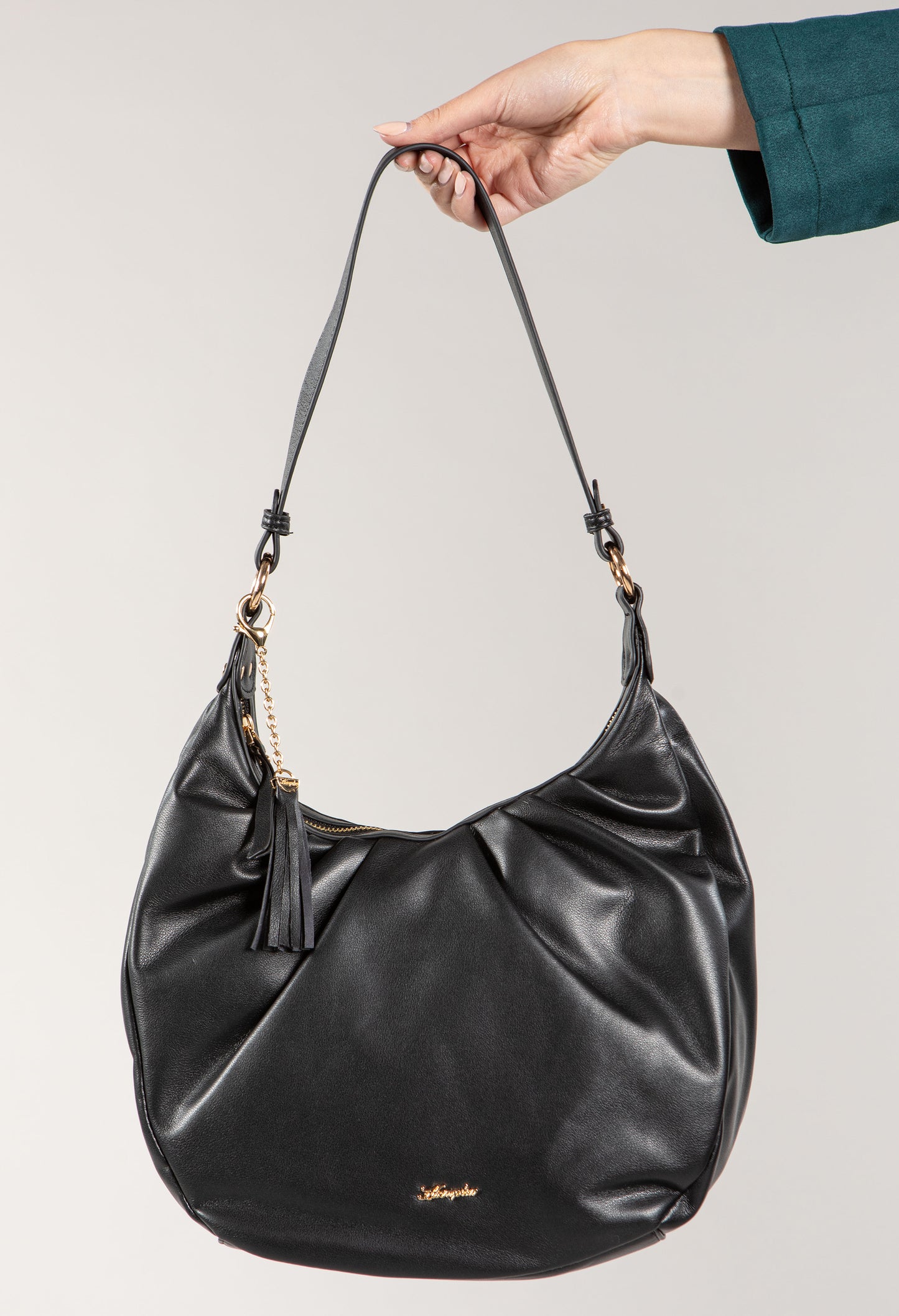 Ruched Detail Shoulder Bag