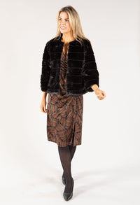 Clasp Close Faux Fur Jacket