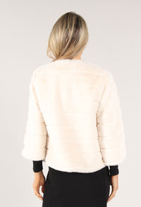 Clasp Close Faux Fur Jacket