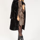 Faux Fur Double Breasted Longline Coat