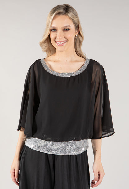 Sequin Trim Detail Top